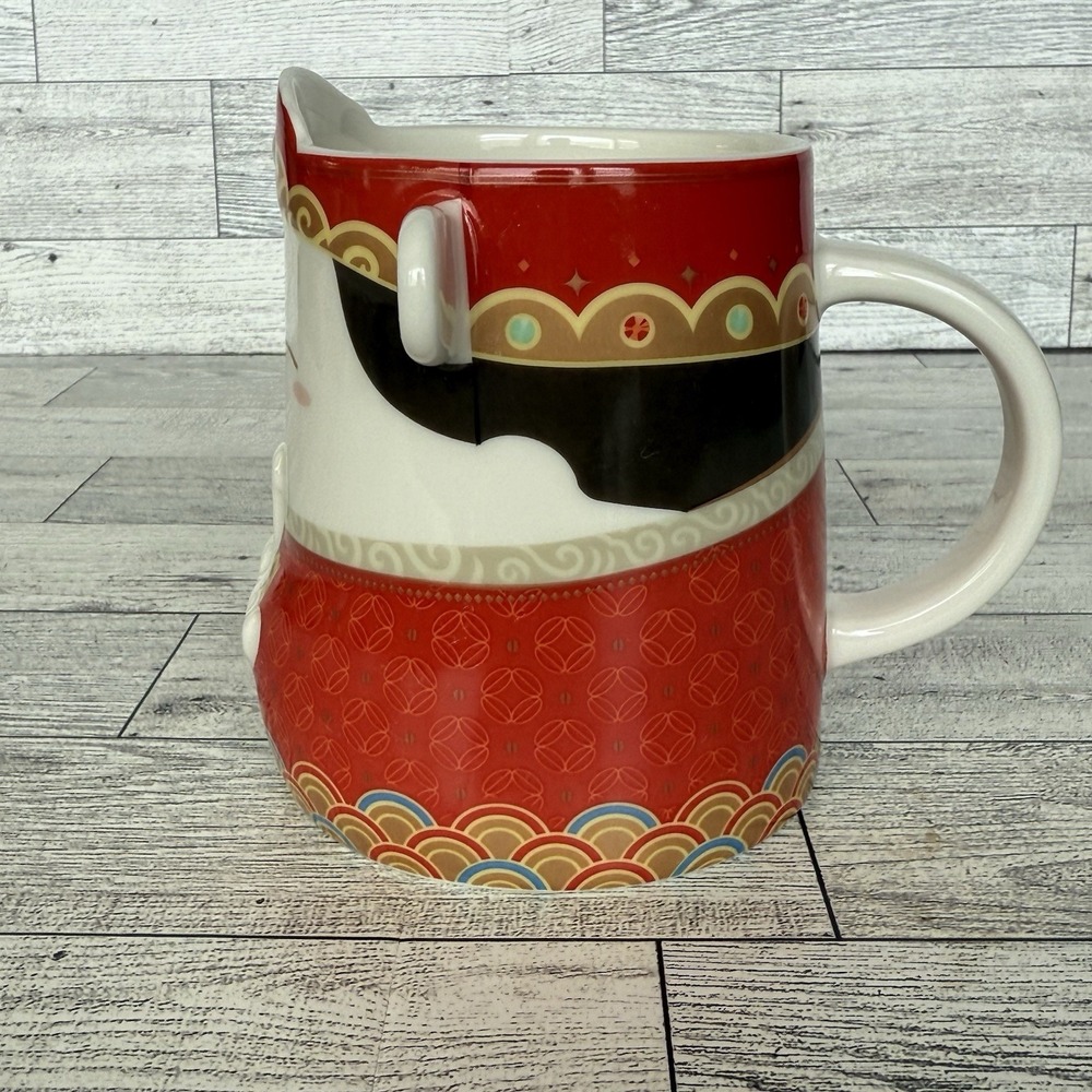 Starbucks Taiwan Chinese God Series Mug God of Wealth 12 oz. Red Gold White 2023 - Picture 3 of 7